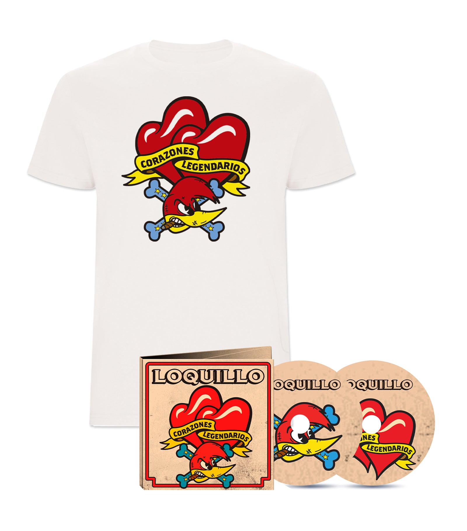 Loquillo - 2CD + CD Single + Camiseta "Corazones Legendarios"