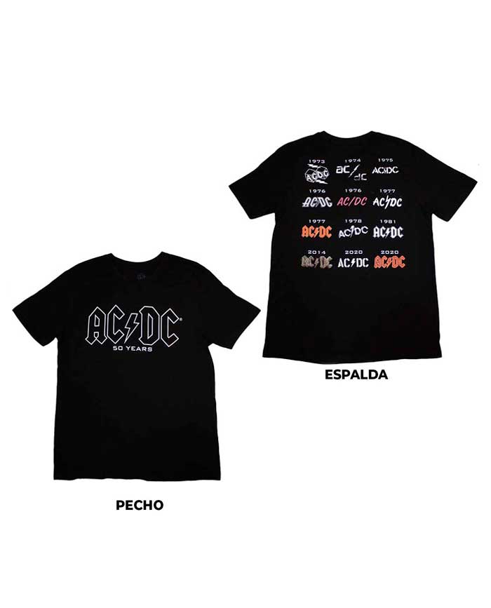 AC/DC - Pack LP Vinilo Dorado "High Voltage" Ed. 50 Aniversario + Camiseta "Logo History" - D2fy · Rocktud - Rocktud