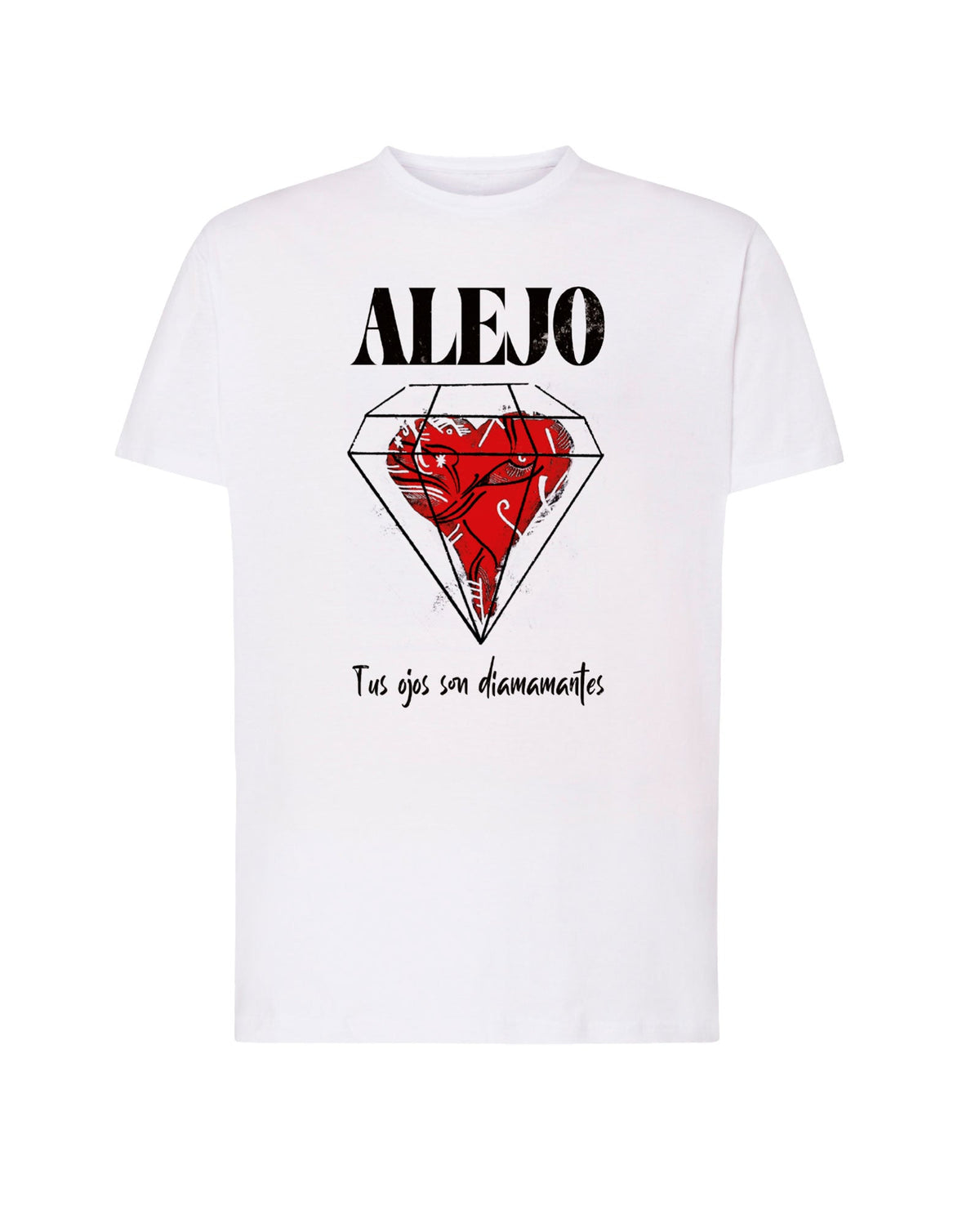 Alejo - Camiseta "Diamantes" Unisex Blanca - D2fy · Rocktud - Alejo