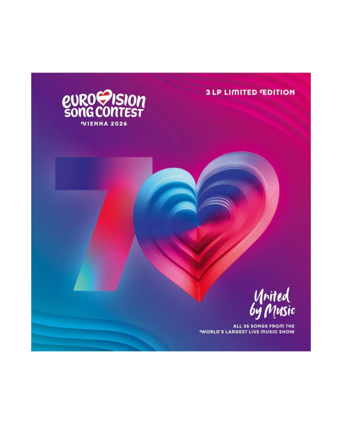 Varios Artistas - 3LP Vinilo color Azul, Rosa y Blanco "Eurovision Song Contest Vienna 2026"