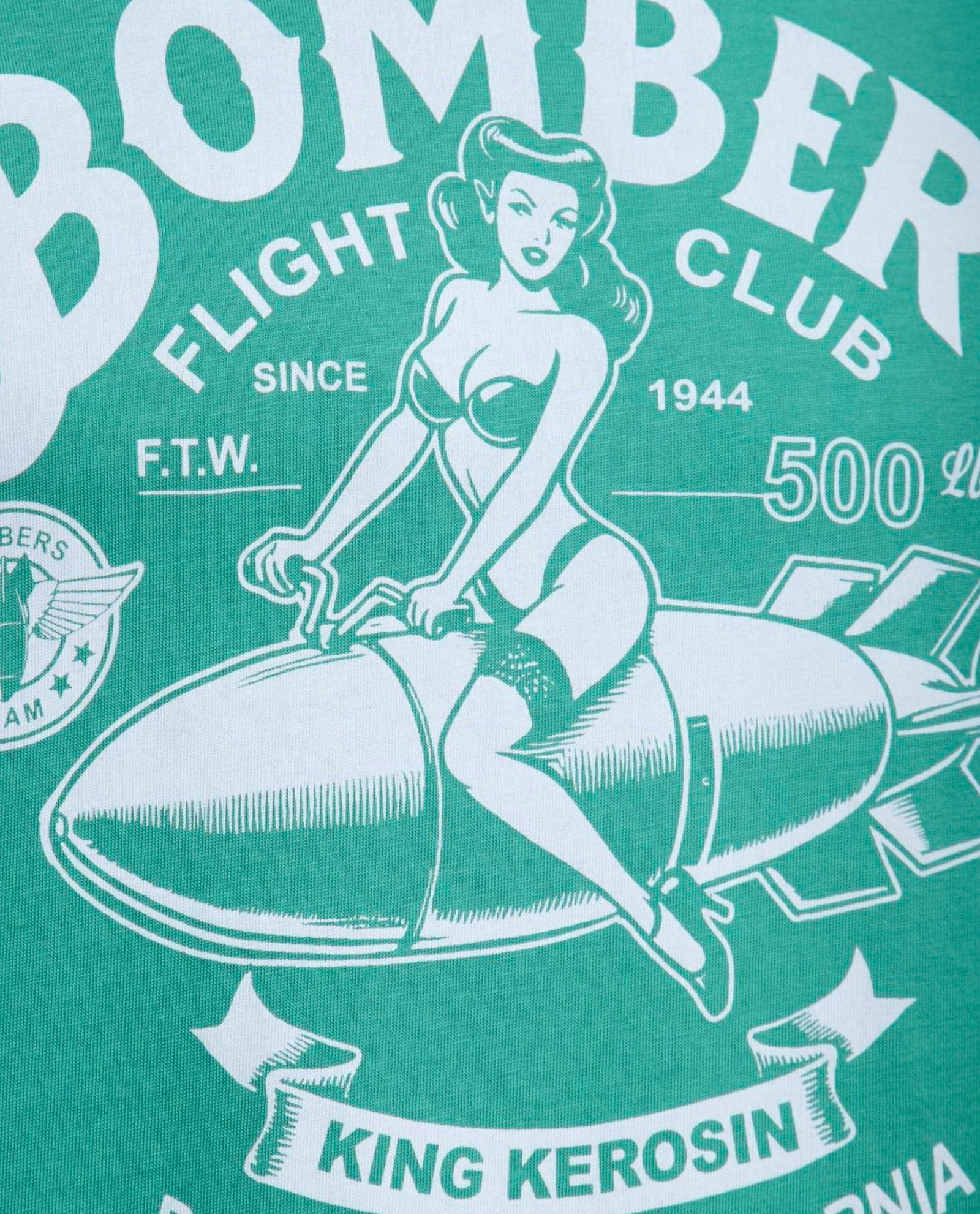 King Kerosin - Camiseta "Bombers" Unisex Verde - D2fy · Rocktud - King Kerosin