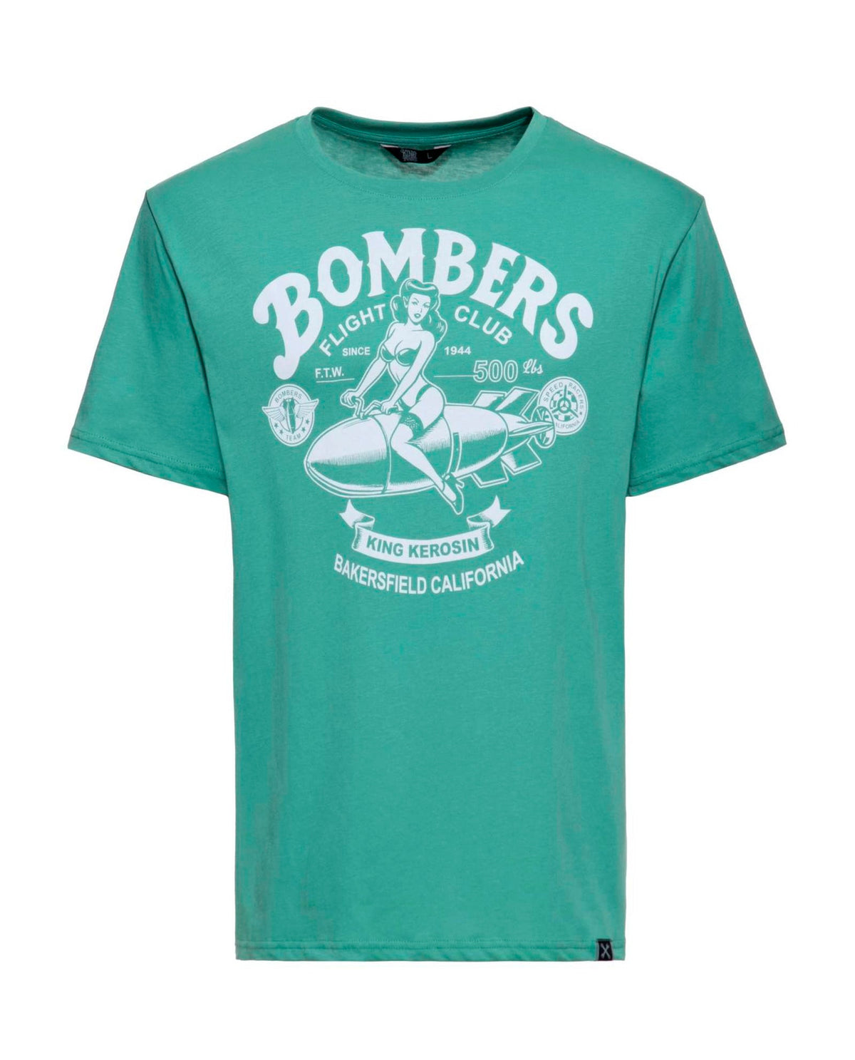 King Kerosin - Camiseta "Bombers" Unisex Verde - D2fy · Rocktud - King Kerosin