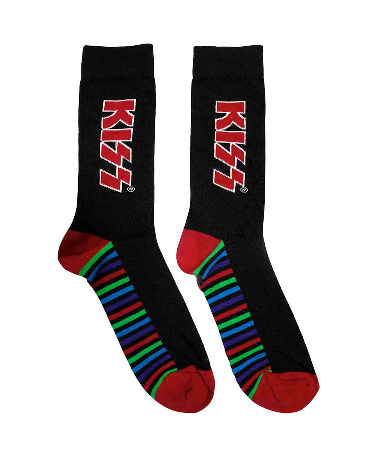 Kiss - Calcetines "Logo Rojo y Rayas" - D2fy · Rocktud - Rocktud