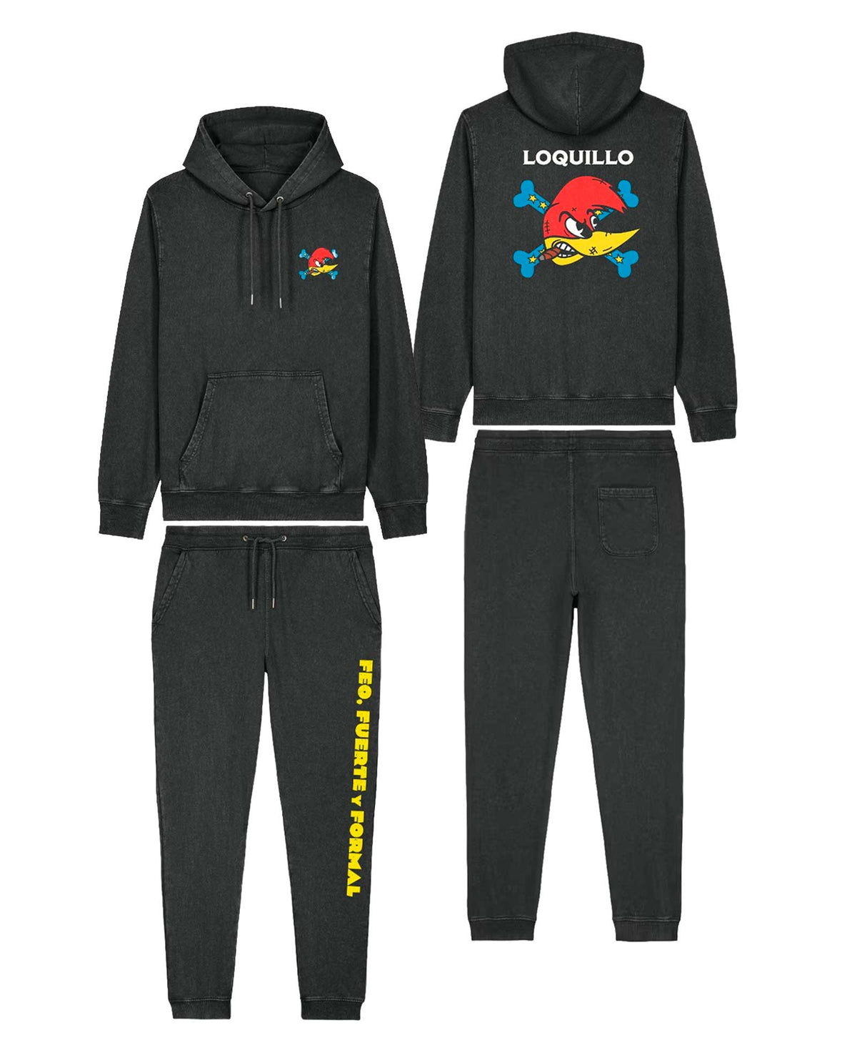 Loquillo - Conjunto deportivo "Feo Fuerte y Formal II" Negro Vintage Unisex - D2fy · Rocktud - Loquillo