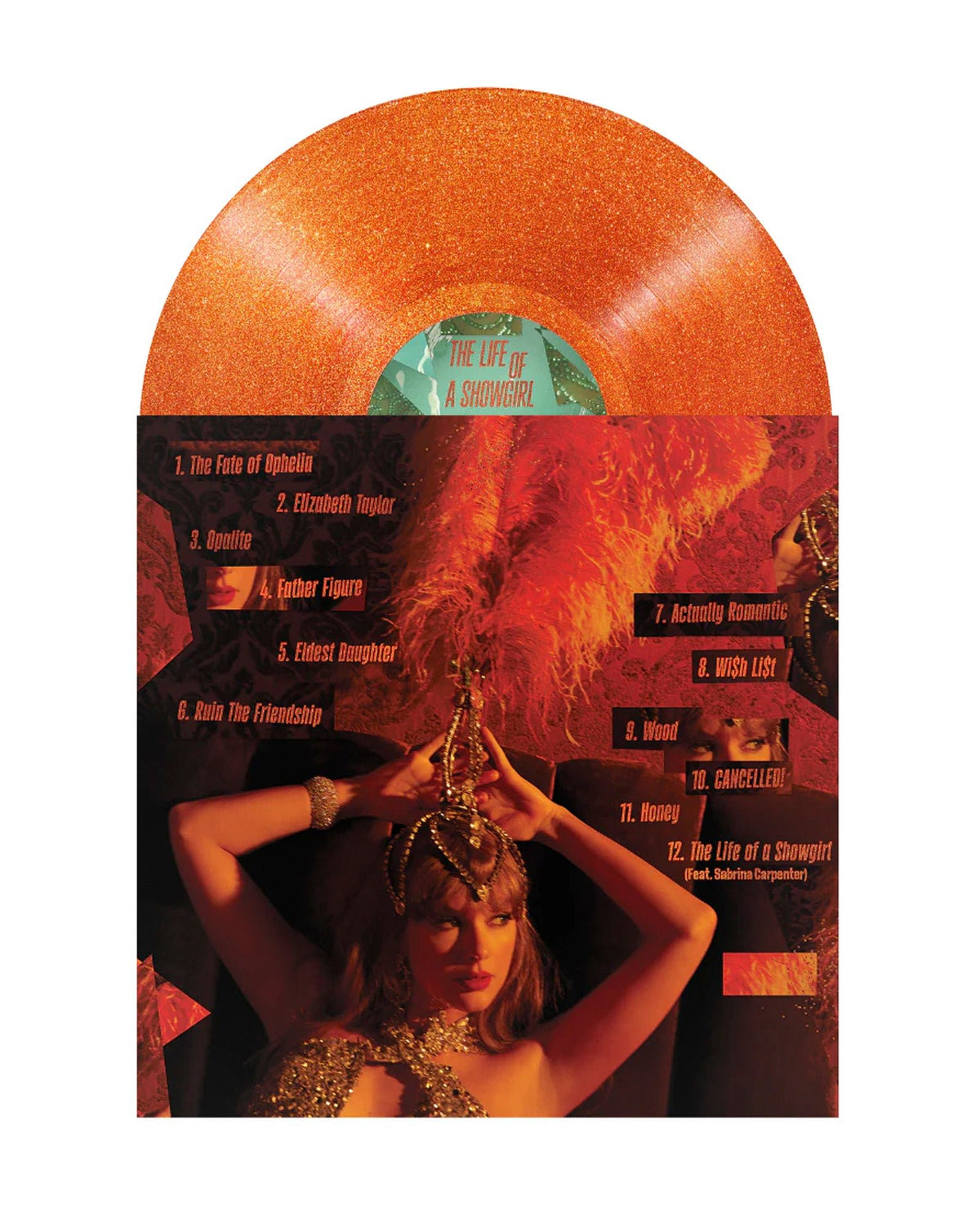 Taylor Swift - LP Vinilo Naranja con purpurina "The Life Of A Showgirl" - D2fy · Rocktud - D2fy