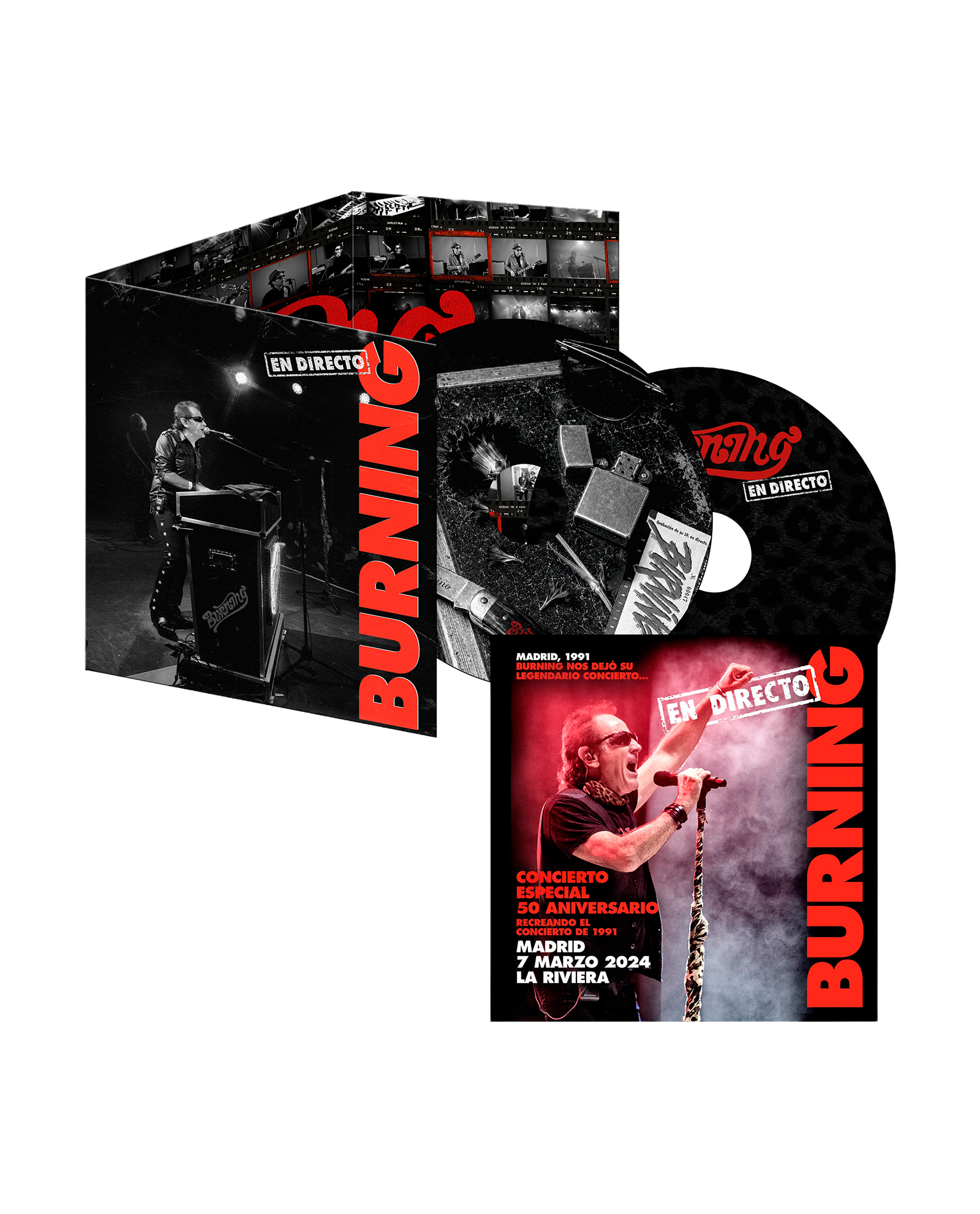 Burning - 2CD + Postal Firmada "En directo-50 aniversario"