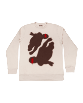 Abhir - Sudadera Crewneck «Hijx de un inmigrante» Blanco Marfil - D2fy - Direct To Fans - ABHIR