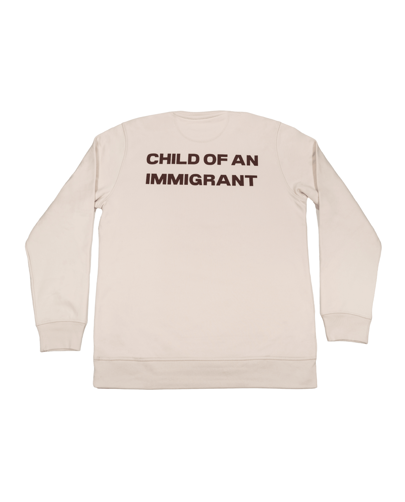 Abhir - Sudadera Crewneck «Hijx de un inmigrante» Blanco Marfil - D2fy - Direct To Fans - ABHIR