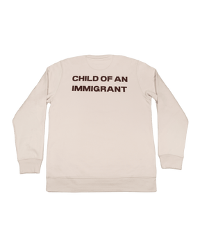 Abhir - Sudadera Crewneck «Hijx de un inmigrante» Blanco Marfil - D2fy - Direct To Fans - ABHIR