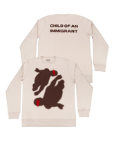Abhir - Sudadera Crewneck «Hijx de un inmigrante» Blanco Marfil - D2fy - Direct To Fans - ABHIR