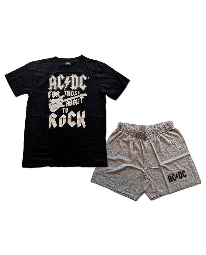 AC/DC - Pijama de Verano "FTATR Guitar" Unisex - D2fy · Rocktud - Rocktud