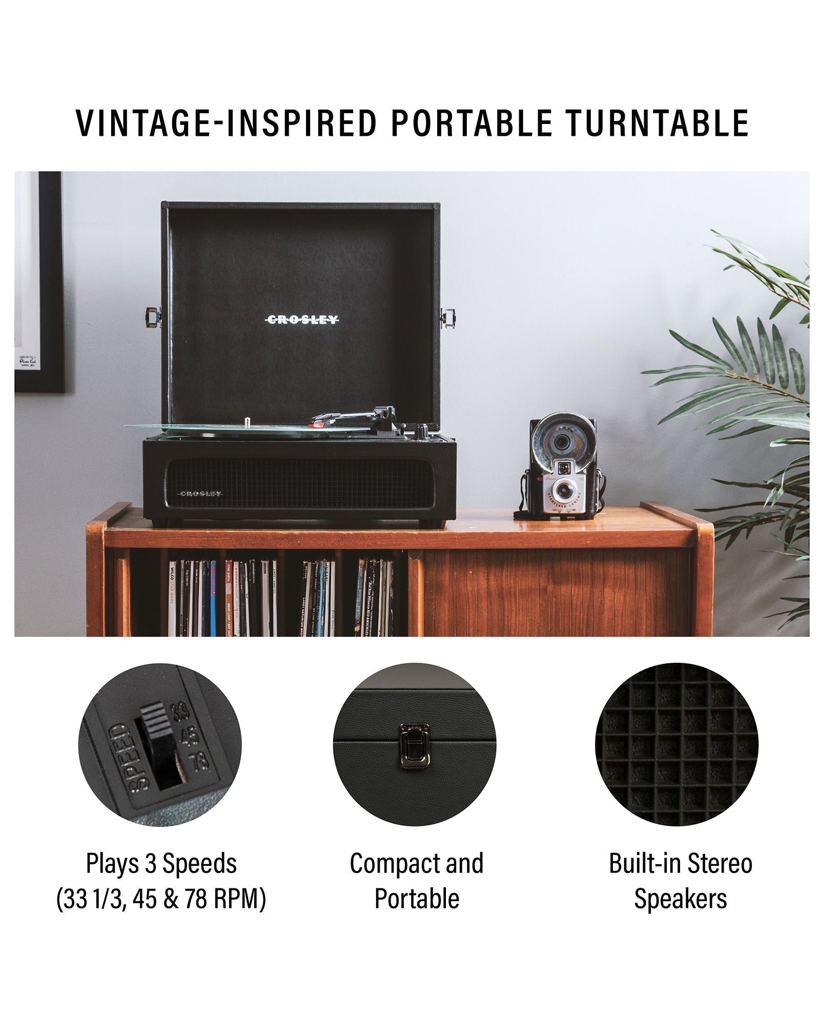 Crosley - Tocadiscos Crosley Voyager Bluetooth Doble - Borgoña - D2fy · Rocktud - D2fy