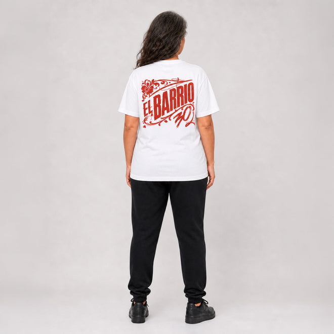 El Barrio - Camiseta Unisex Blanca "El Barrio 30" - D2fy - Direct To Fans - El Barrio