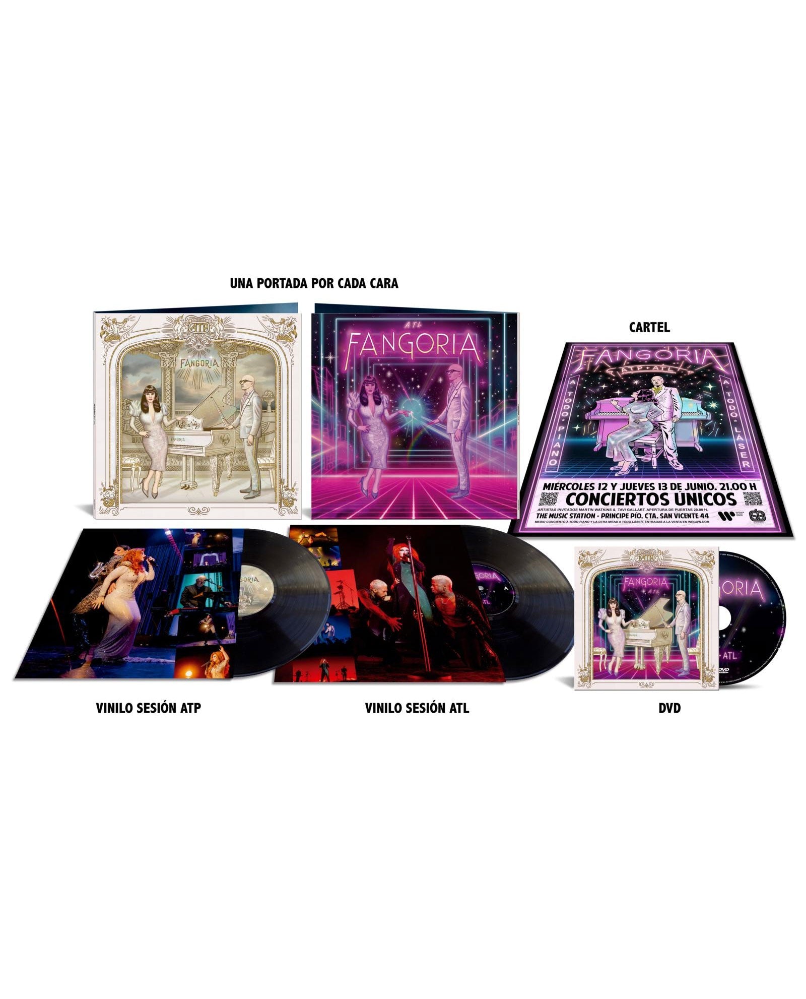 Fangoria - 2LP Vinilo + DVD + PÓSTER "ATP - ATL (A todo piano - A todo láser)" - D2fy · Rocktud - Rocktud