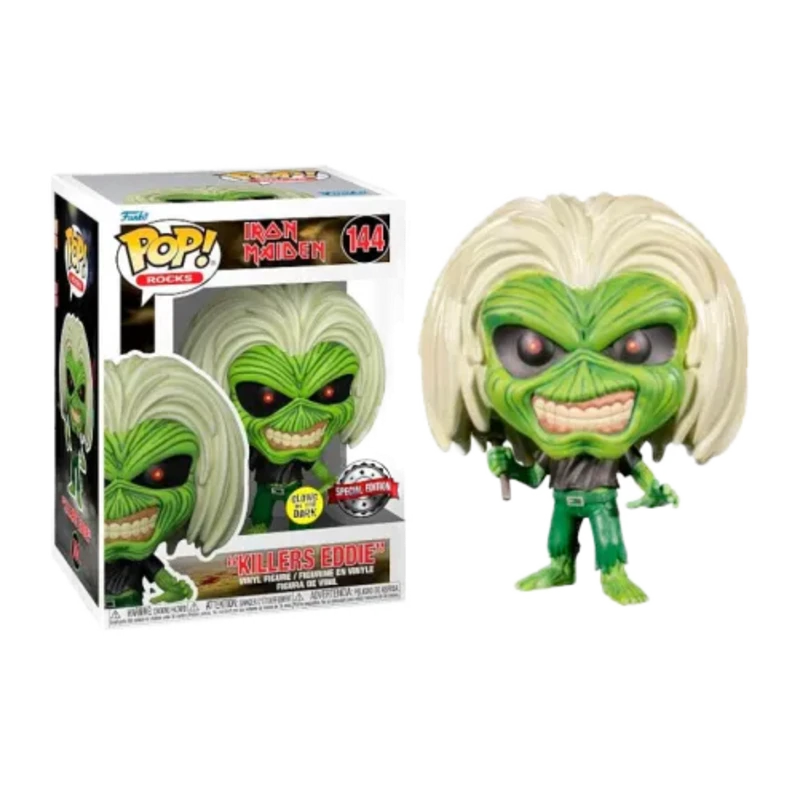 Funko Pop! Killers Eddie Resplandeciente 144 - Iron Maiden Edición Especial - D2fy - Direct To Fans - Iron Maiden