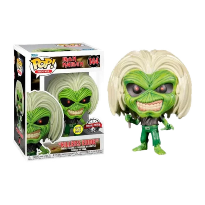 Funko Pop! Killers Eddie Resplandeciente 144 - Iron Maiden Edición Especial - D2fy - Direct To Fans - Iron Maiden