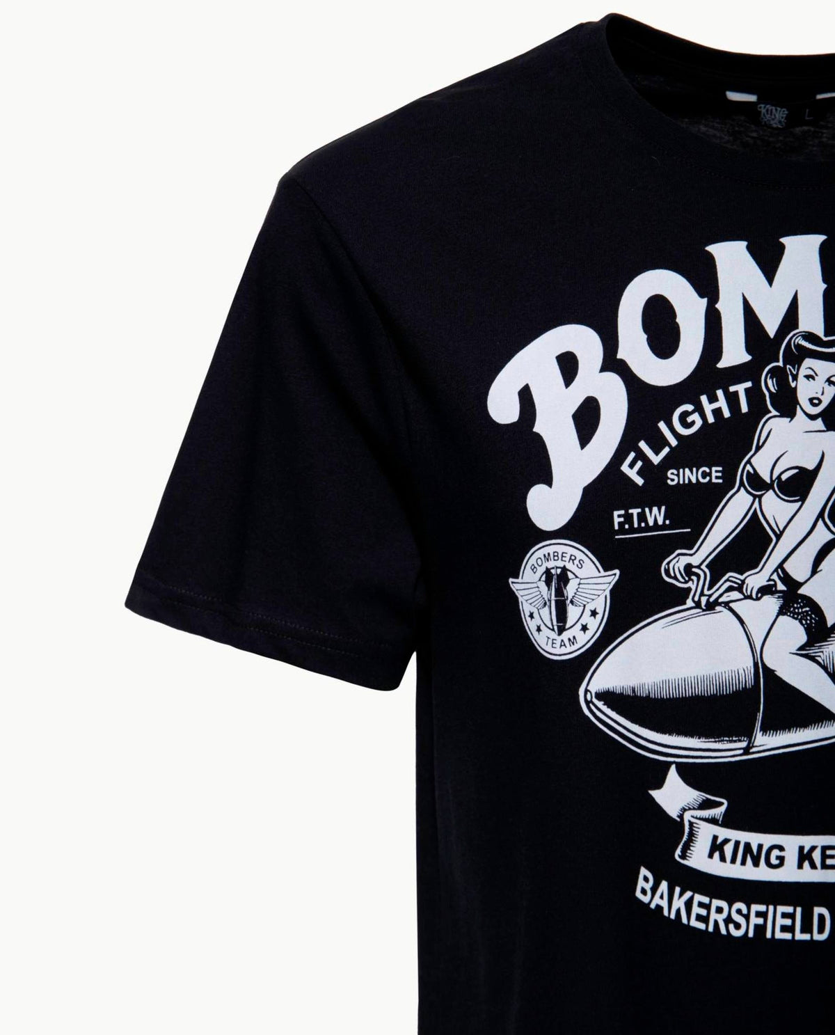 King Kerosin - Camiseta "Bombers" Unisex Negra - D2fy · Rocktud - King Kerosin