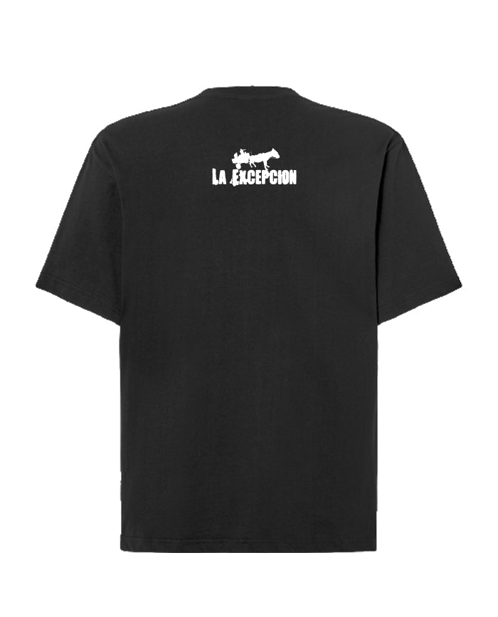 La Excepción - Camiseta Oversize Negra "Logo Blanco" Unisex - D2fy - Direct To Fans - La Excepción