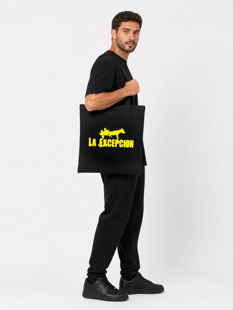 La Excepción - Tote Bag "Logo Amarillo" Negra - D2fy - Direct To Fans - La Excepción