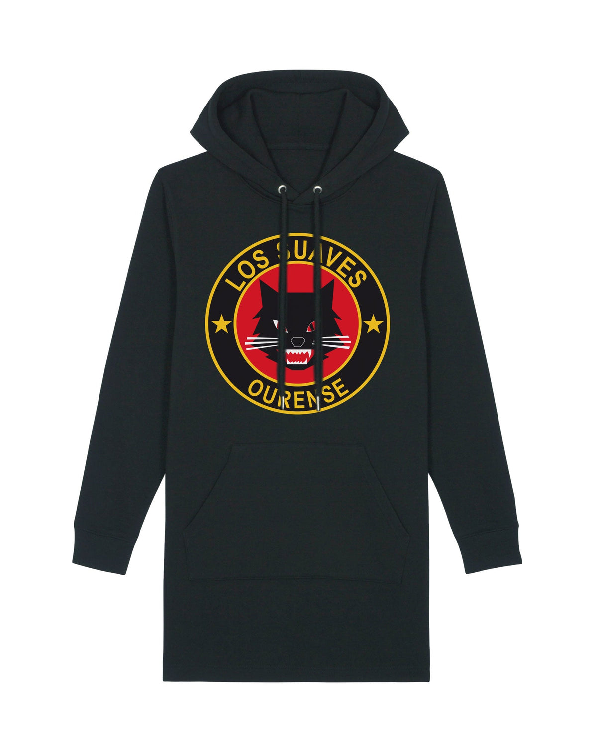 Los Suaves - Sudadera Vestido con Capucha "Logo" Negra - D2fy · Rocktud - Los Suaves