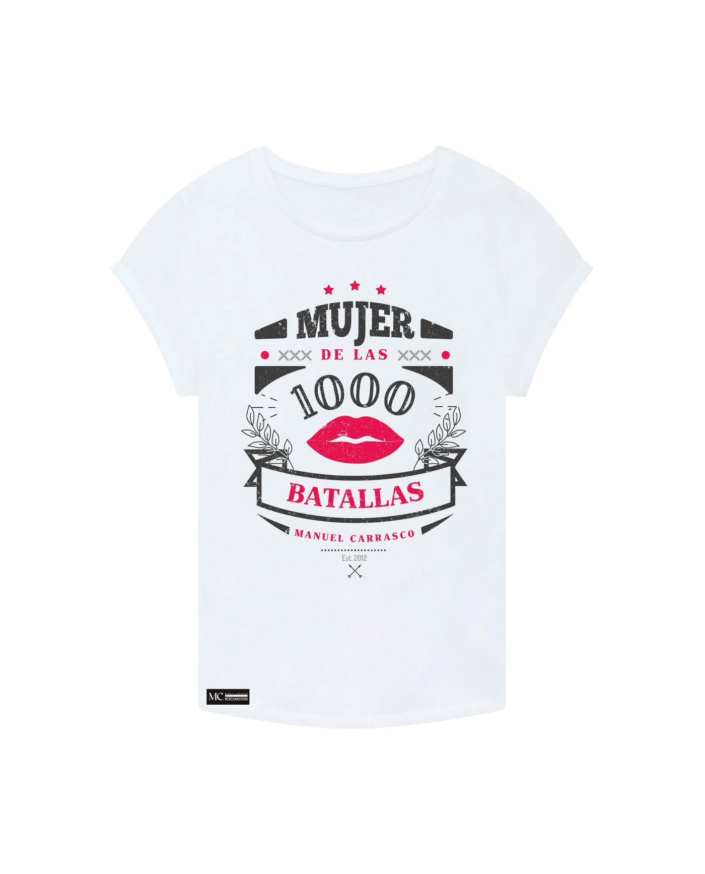 Manuel Carrasco - Camiseta Chica "1000 Batallas" Blanca - D2fy - Direct To Fans - Manuel Carrasco