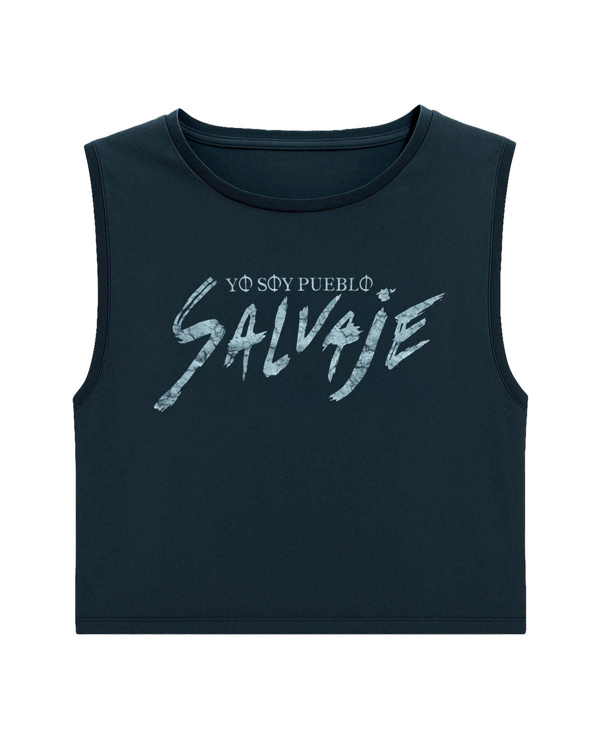 Manuel Carrasco - Camiseta Cropped "Yo Soy Pueblo Salvaje Desgastado" - Negro Vintage - D2fy · Rocktud - Manuel Carrasco