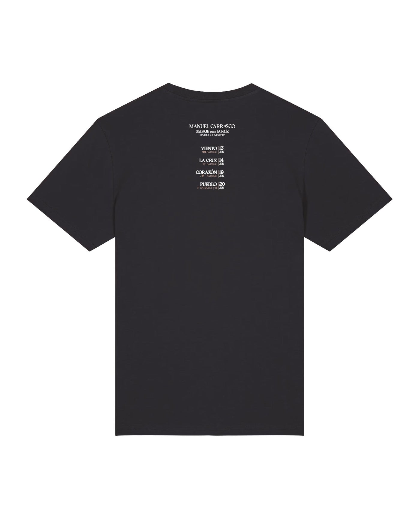 Manuel Carrasco - Camiseta Unisex "Salvaje desde la Raíz" Negra - D2fy - Direct To Fans - Manuel Carrasco