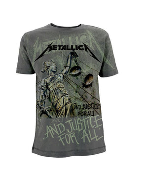 Metallica - Camiseta "Justice Neon All Over Charcoal" Unisex - D2fy · Rocktud - Rocktud