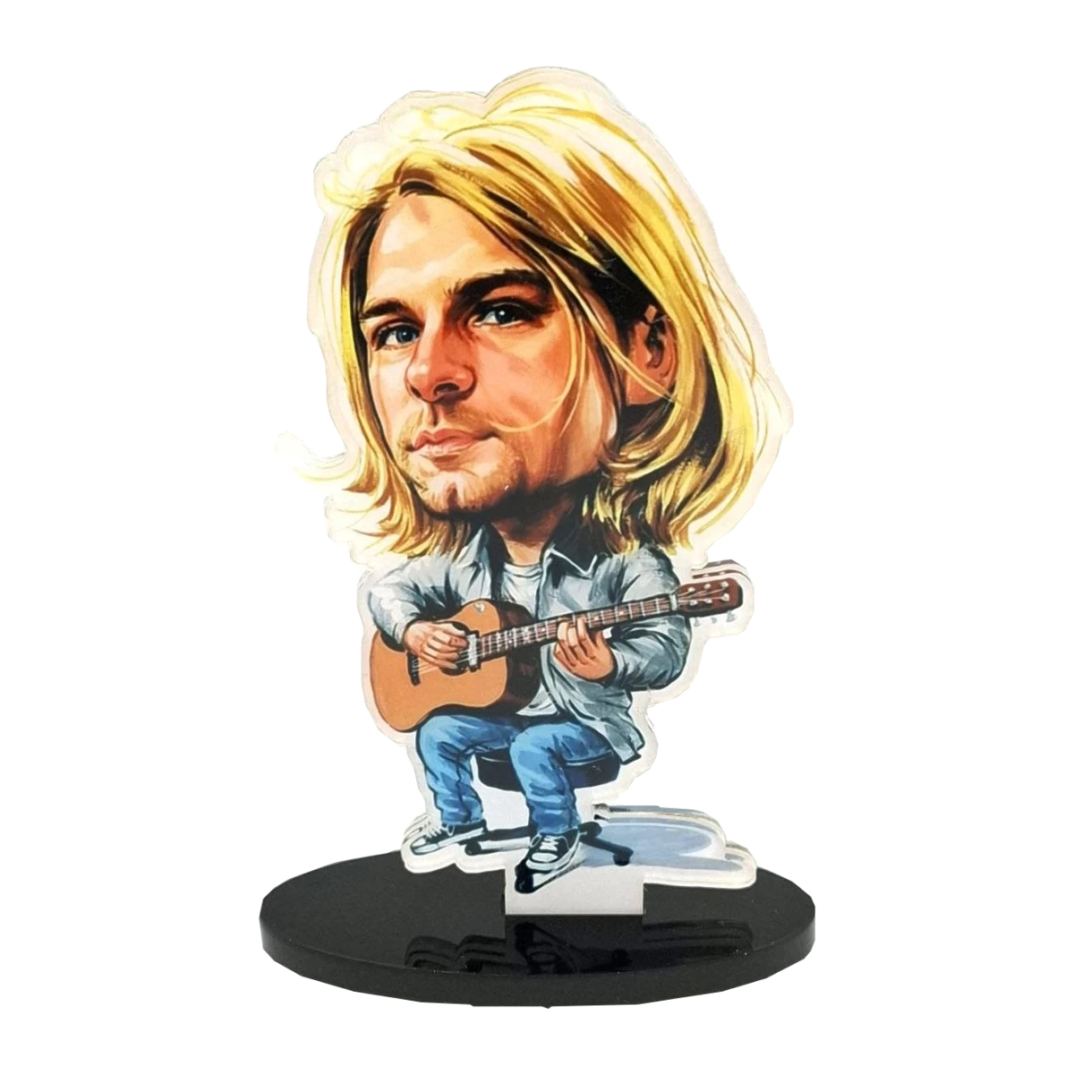 Music Legends - N135 Figura Acrílica Guitarrista con Melena Rubia - Inspirada en Nirvana - D2fy - Direct To Fans - Music Legends