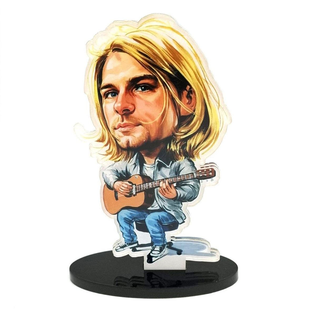 Music Legends - N135 Figura Acrílica Guitarrista con Melena Rubia - Inspirada en Nirvana - D2fy - Direct To Fans - Music Legends