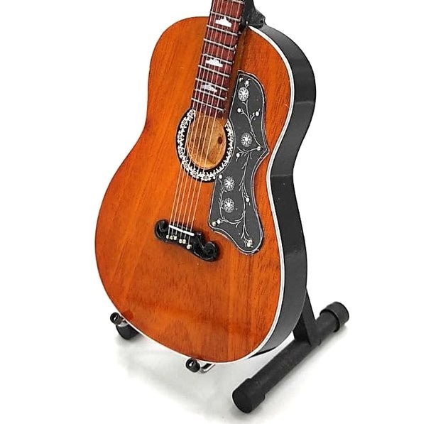 Music Legends - N1472 Mini Guitarra de Colección Acústica Marrón con Golpeador Ornamentado (Años 90) - Inspirada en Elvis Presley - D2fy - Direct To Fans - Music Legends