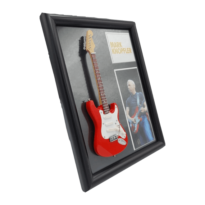 Music Legends - N155 Marco con Mini Guitarra Roja (15 x 20 cm) - Inspirado en Dire Straits - D2fy - Direct To Fans - Music Legends
