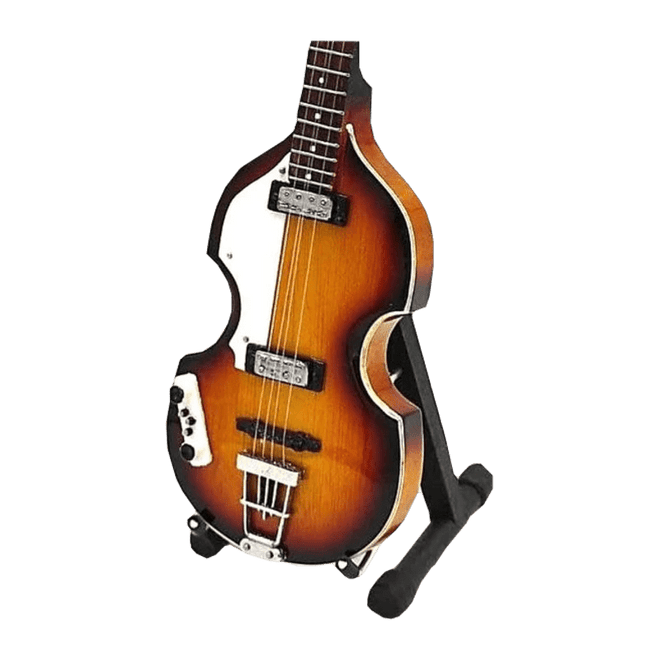 Music Legends - N2028 Mini Bajo de Colección Forma de Violín Sunburst (Años 60) - Inspirado en The Beatles - D2fy - Direct To Fans - Music Legends