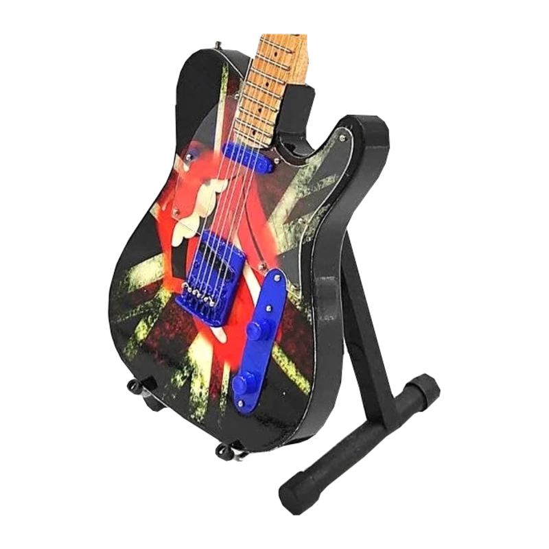 Music Legends - N2301 Mini Guitarra de Colección Bandera Británica (Años 60) - Inspirada en The Rolling Stones - D2fy - Direct To Fans - Music Legends