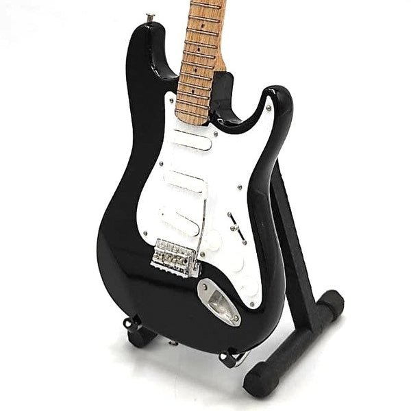 Music Legends - N3247 Mini Guitarra de Colección Negra con Golpeador Blanco (Años 70) - Inspirada en Eric Clapton - D2fy - Direct To Fans - Music Legends