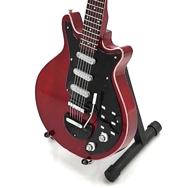 Music Legends - N420 Mini Guitarra de Colección Roja Granate con Golpeador Negro (Años 80) - Inspirada en Queen - D2fy - Direct To Fans - Music Legends