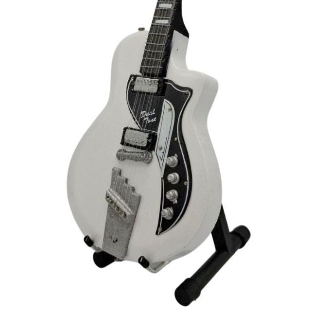 Music Legends - N4350 Mini Guitarra de Colección Blanca Retro (Años 70) - Inspirada en David Bowie - D2fy - Direct To Fans - Music Legends