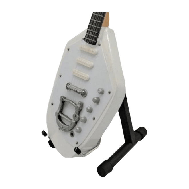 Music Legends - N4404 Mini Guitarra de Colección Blanca de Forma Pentagonal (Años 70) - Inspirada en Joy Division - D2fy - Direct To Fans - Music Legends