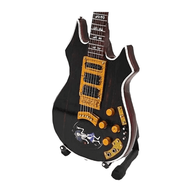 Music Legends - N5531 Mini Guitarra de Colección Madera Oscura con Detalles Dorados (Años 70) - Inspirada en Grateful Dead - D2fy - Direct To Fans - Music Legends