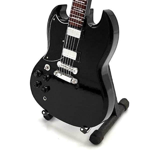 Music Legends - N6071 Mini Guitarra de Colección Negra de Doble Cuerno (Años 70) - Inspirada en Black Sabbath - D2fy - Direct To Fans - Music Legends
