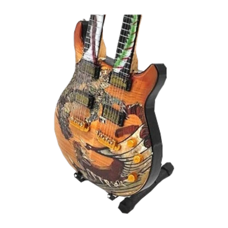 Music Legends - N6330 Mini Guitarra de Colección Ilustrada en Tonos Tierra (Años 70) - Inspirada en Santana - D2fy - Direct To Fans - Music Legends