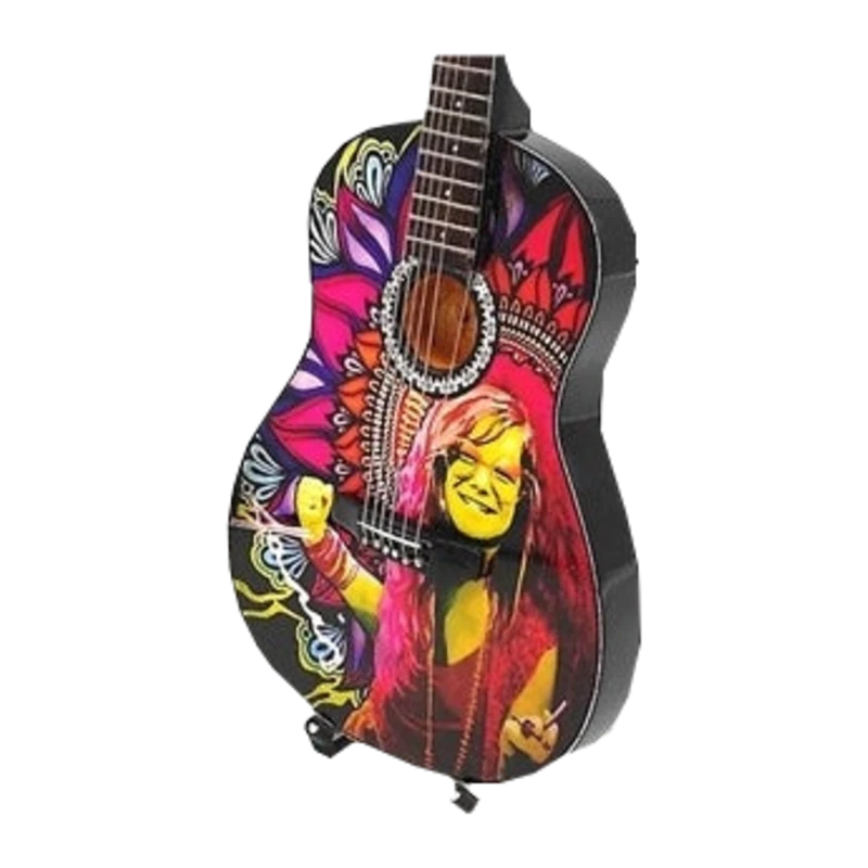 Music Legends - N6491 Mini Guitarra de Colección Acústica Psicodélica (Años 60) - Inspirada en Janis Joplin - D2fy - Direct To Fans - Music Legends