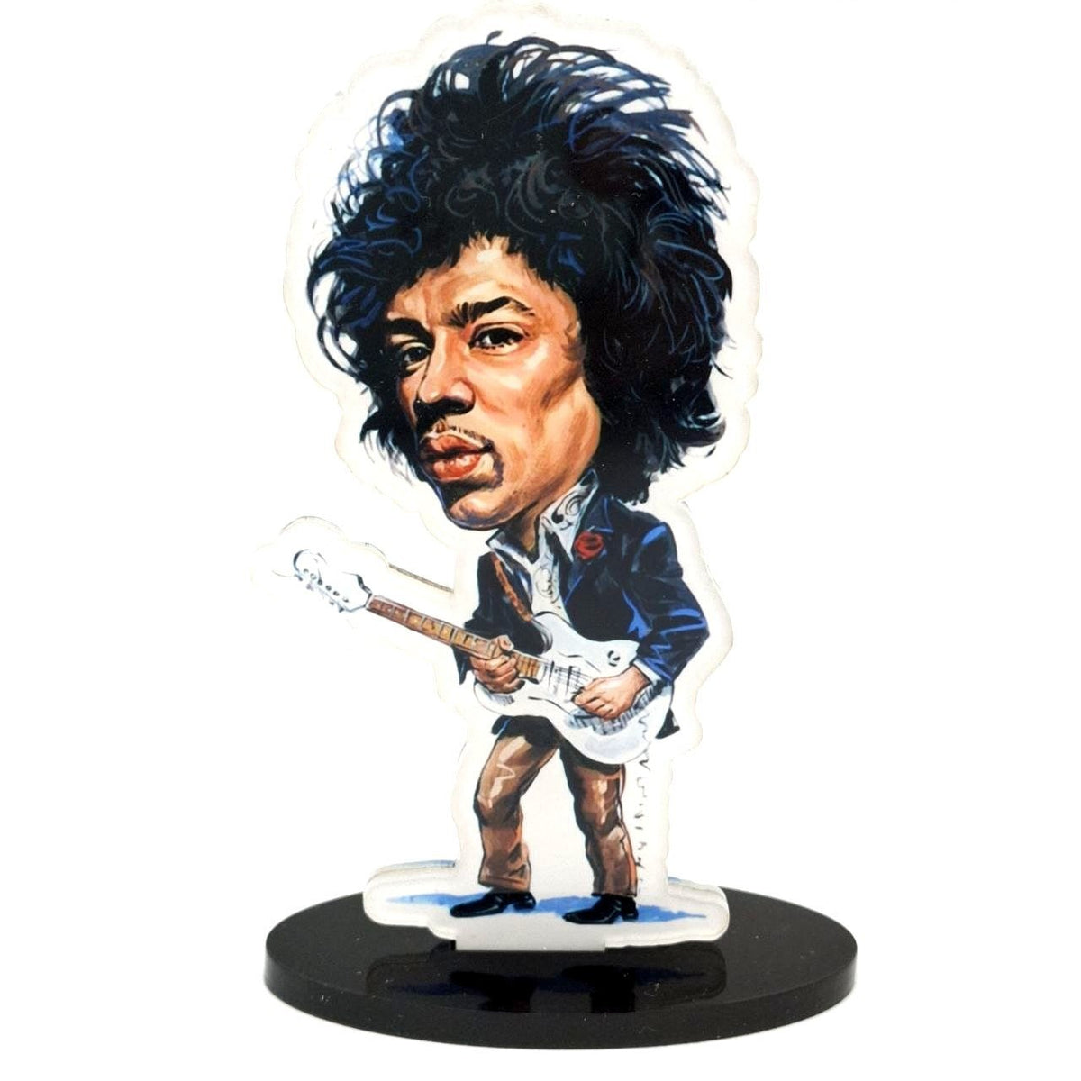 Music Legends - N81 Figura Acrílica Guitarrista con Melena Afro - Inspirada en Jimi Hendrix - D2fy - Direct To Fans - Music Legends