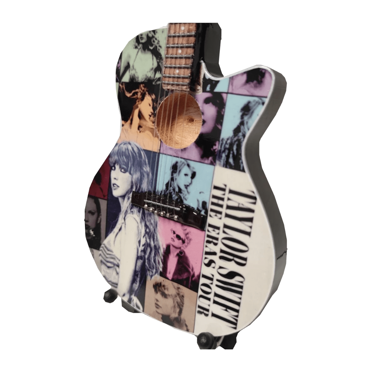 Music Legends - N9064 Mini Guitarra de Colección Collage en Tonos Pastel (Actual) - Inspirada en Taylor Swift - D2fy - Direct To Fans - Music Legends