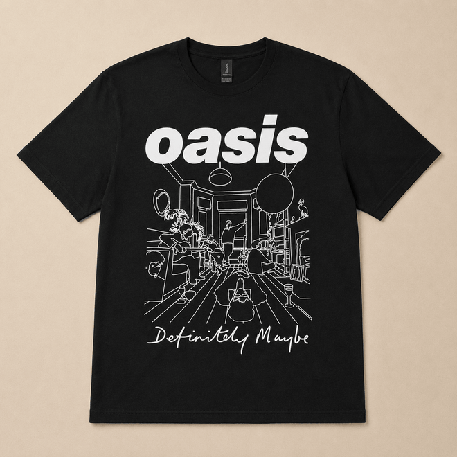 Oasis - Camiseta "Definitely Maybe Line Drawing" Unisex - D2fy - Direct To Fans - Oasis