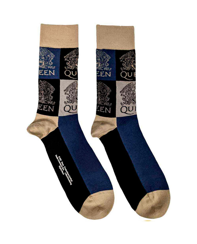 Queen - Calcetines "Crest Blocks" - D2fy · Rocktud - Rocktud