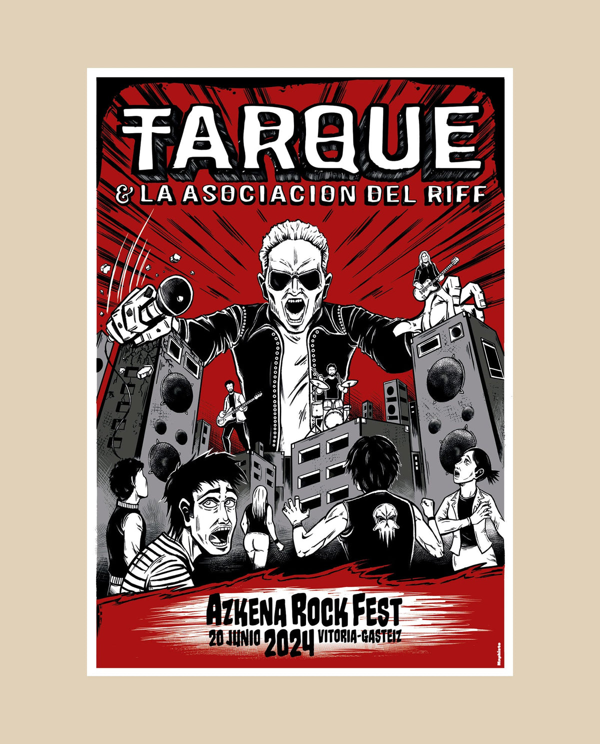 Tarque - Póster Firmado "Tarque & la Asociación Del Riff ARF 24" Edición Limitada Numerada - D2fy · Rocktud - Tarque