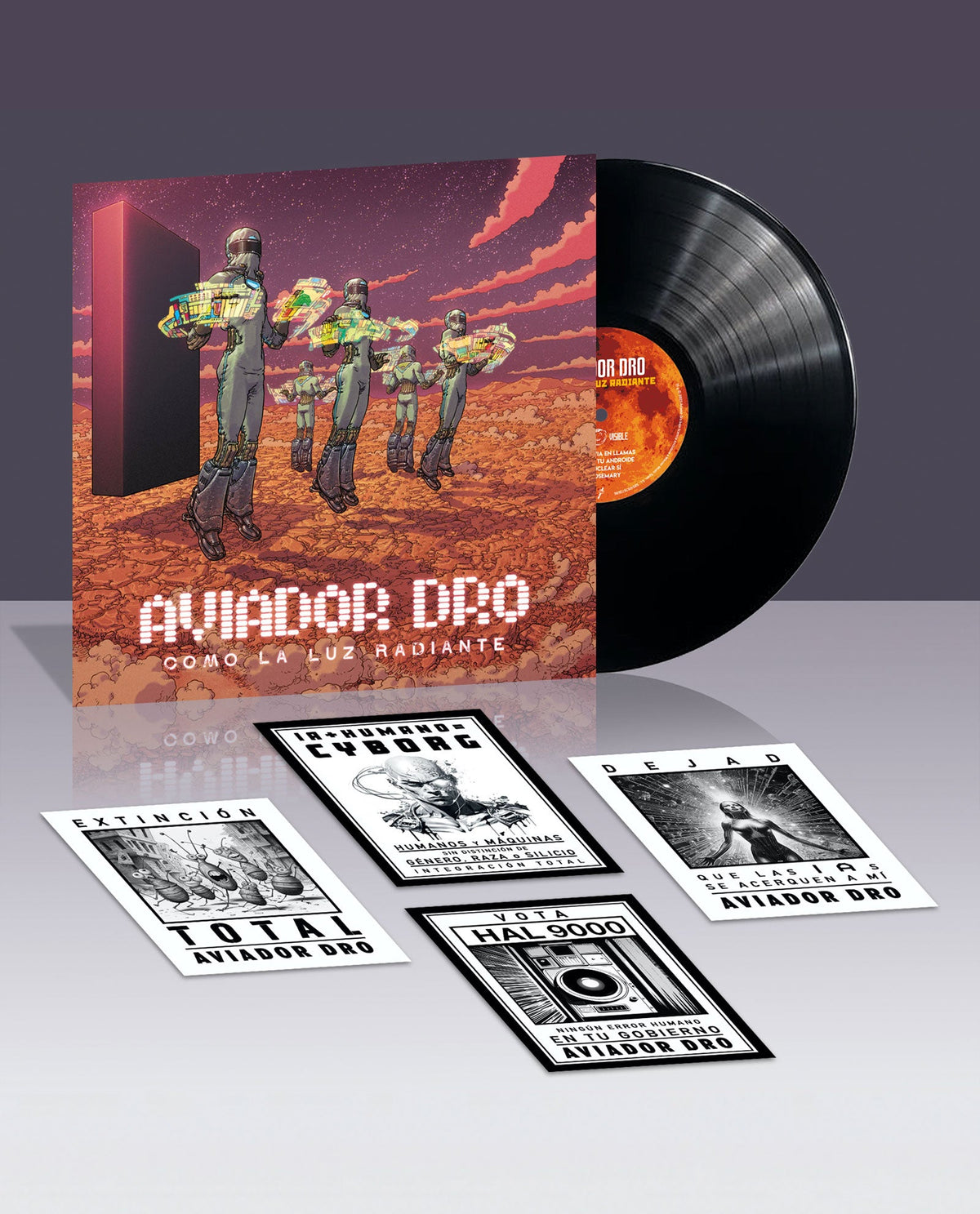 Aviador Dro - LP Vinilo + Pegatinas "Como la luz Radiante" - D2fy · Rocktud - D2fy