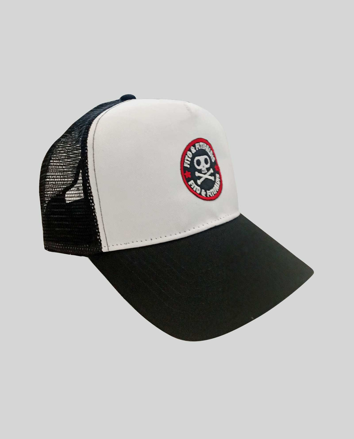 Gorra bordada "Huesos Edición Teatros" Blanca y Negra - Fito & Fitipaldis - Rocktud - Fito y Fitipaldis