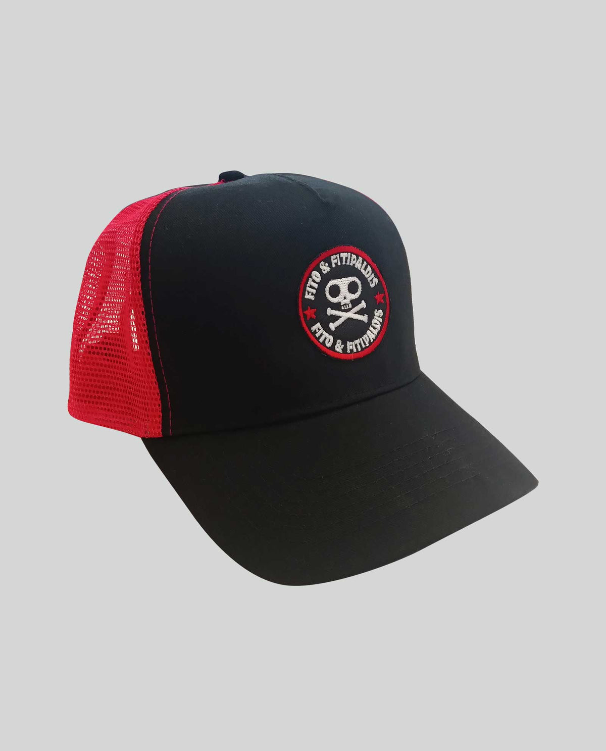 Gorra bordada "Huesos Edición Teatros" Roja y Negra - Fito & Fitipaldis - Rocktud - Fito y Fitipaldis